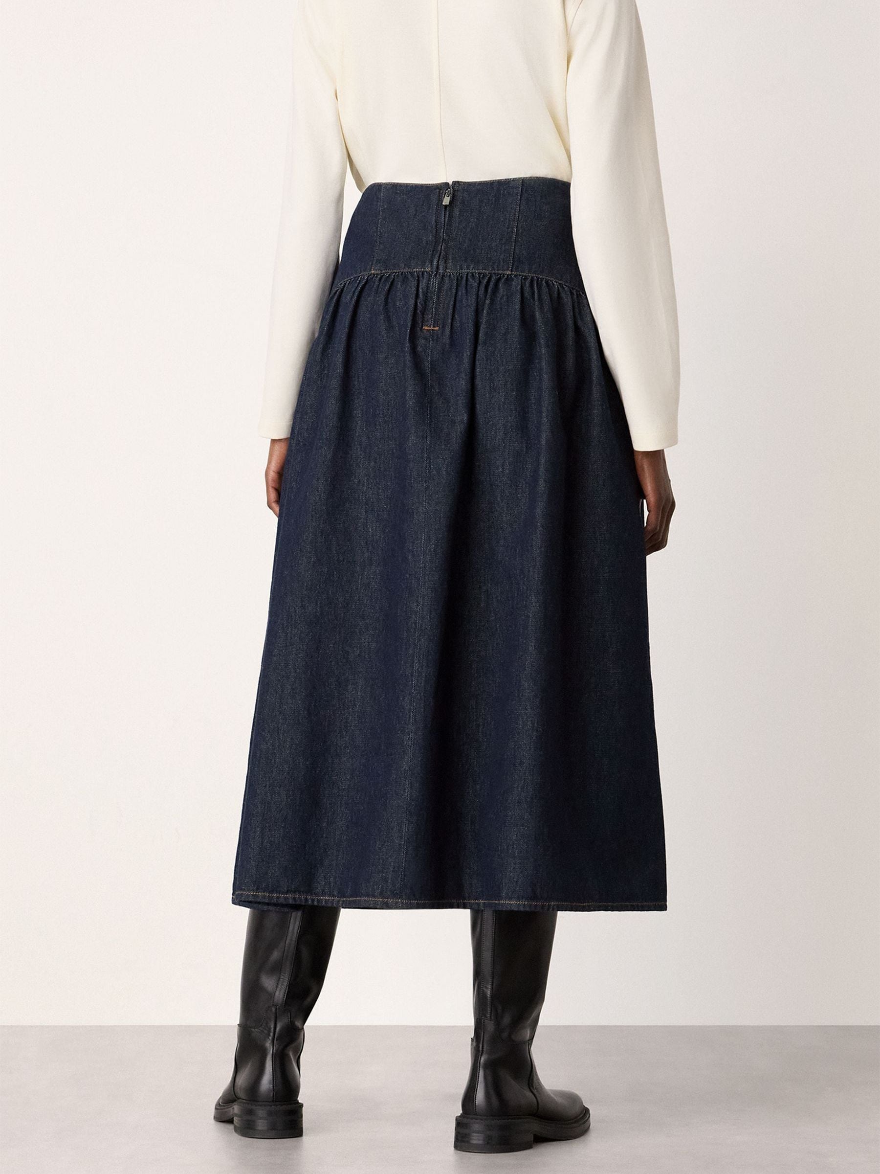 Buy Whistles Blue Waisted Midi Skirt from Next USA