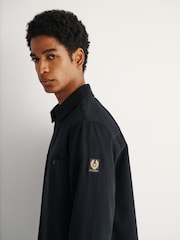 Melns - Belstaff Outpost kokvilnas krekls ar siļķu kaula rakstu - Attēls 5 no 5