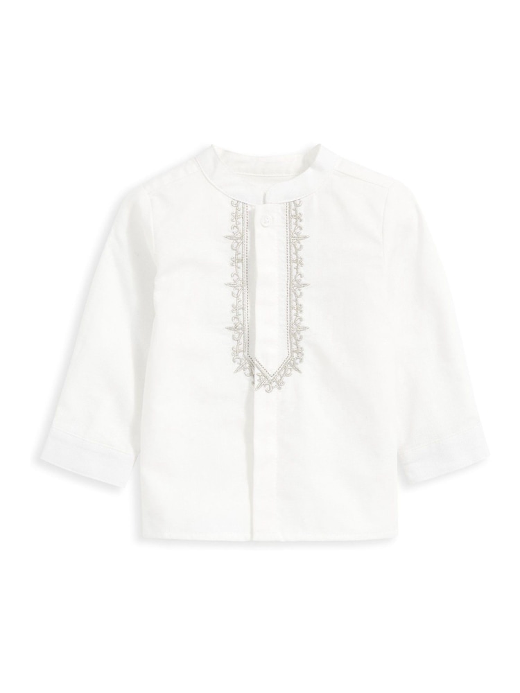 Mamas & Papas Long Sleeve Embroidered Shirt - Imaginea 2 din 2