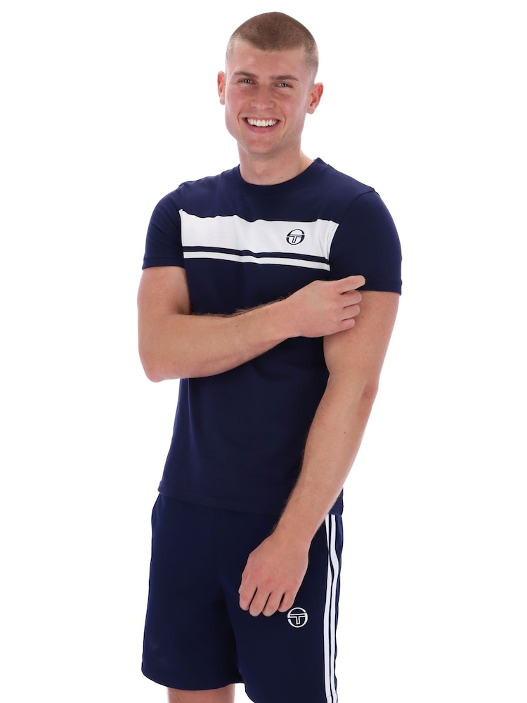Sergio Tacchini Navy Blue Master Crew Neck T-Shirt - Image 1 of 4