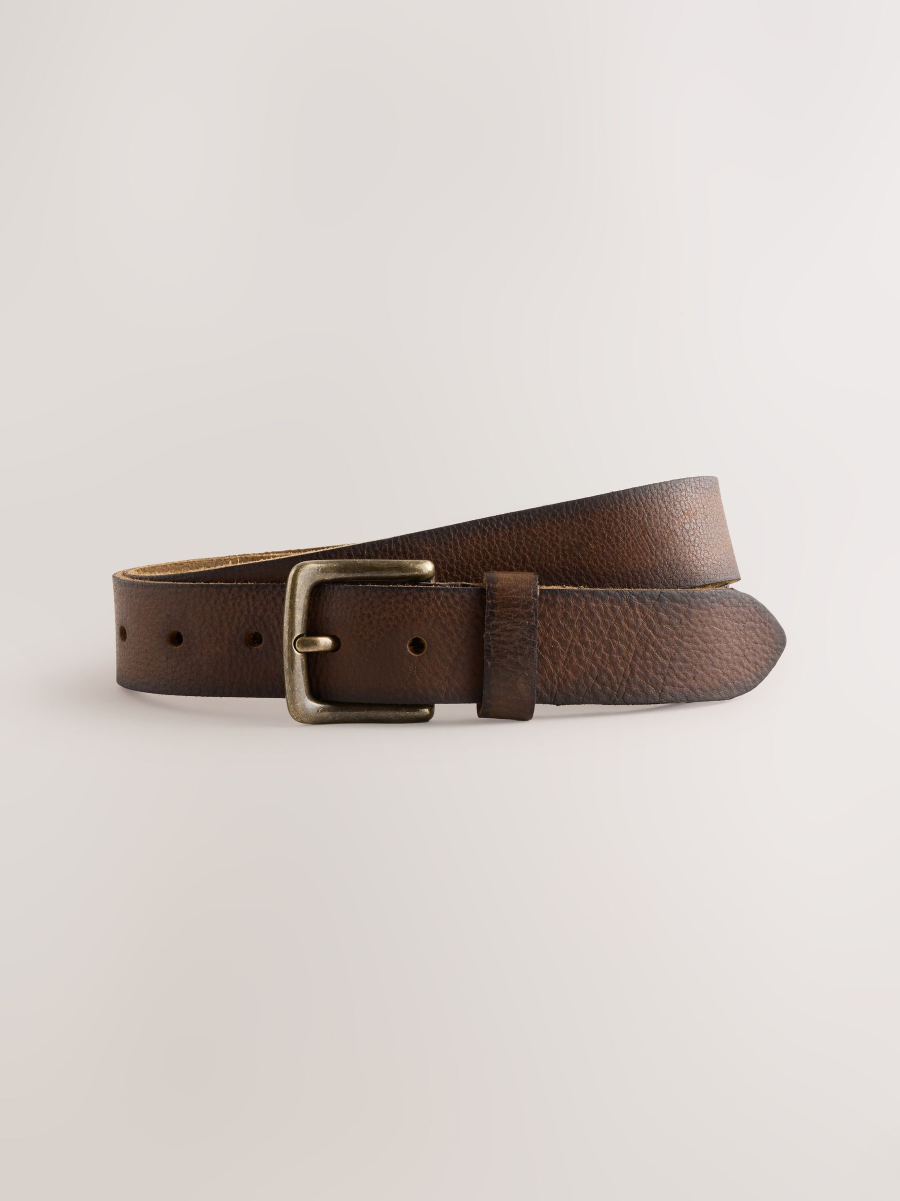 Buy Aged Brown Casual Leather Belt from the Next UK online shop
