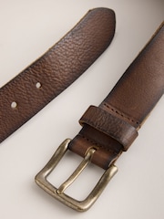 Aged Brown Casual Leather Belt - Image 3 of 4