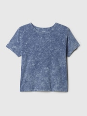Gap Blue Tie Dye Organic Cotton Vintage Short Sleeve T-Shirt - Image 4 of 4