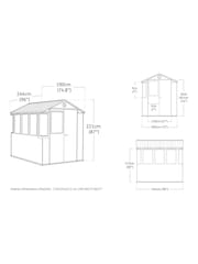 Keter Green Darwin Garden Potting Shed 6x8ft - Image 6 of 6