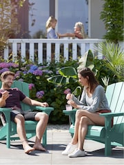 Keter Set of 2 Aqua Teal Blue Alpine Adirondack Garden Chairs - Image 2 of 6