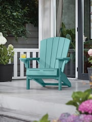 Keter Set of 2 Aqua Teal Blue Alpine Adirondack Garden Chairs - Image 4 of 6