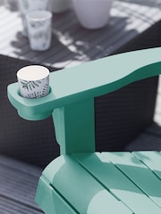 Keter Set of 2 Aqua Teal Blue Alpine Adirondack Garden Chairs - Image 5 of 6