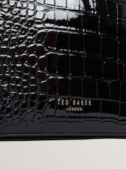 Ted Baker Black Valmma  Croc Effect Small Washbag - Image 3 of 4