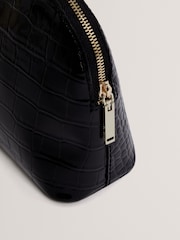 Ted Baker Black Valmma  Croc Effect Small Washbag - Image 4 of 4