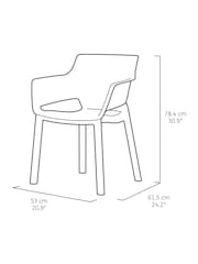 Keter Grey Julie Garden Table and 6 Elisa Chairs - Image 4 of 5