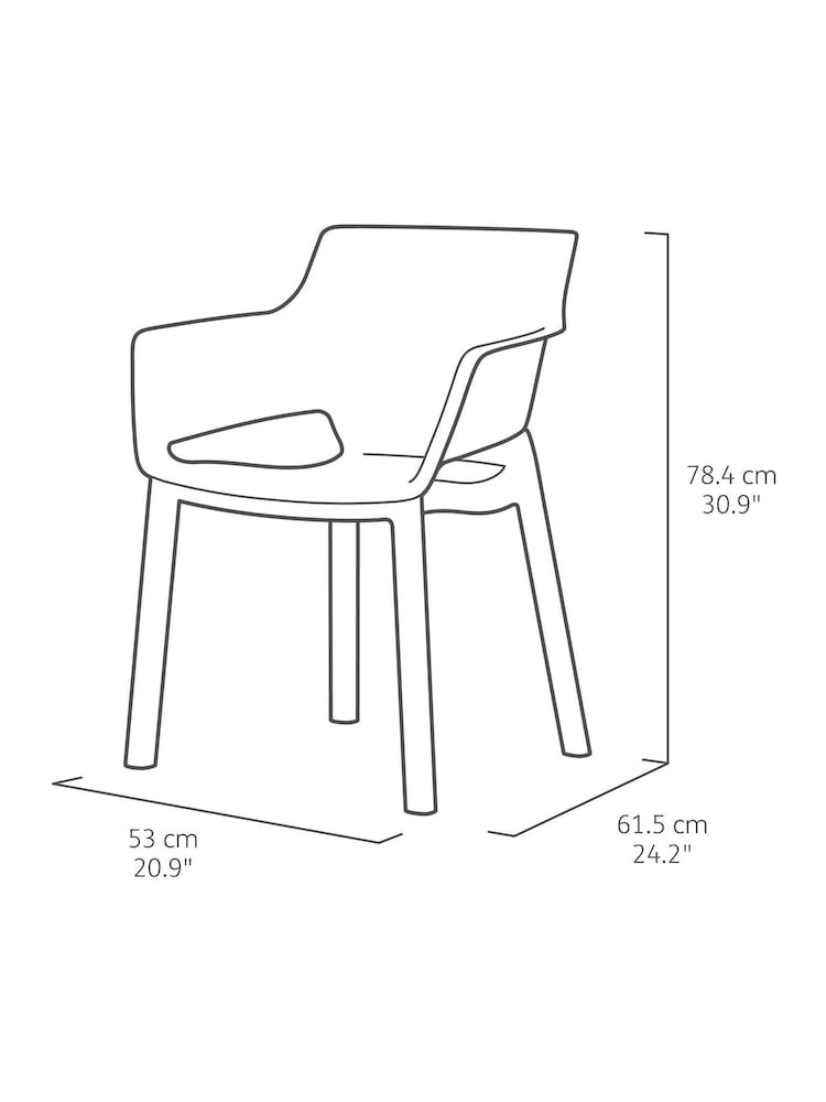 Keter Grey Julie Garden Table and 6 Elisa Chairs - Image 5 of 5