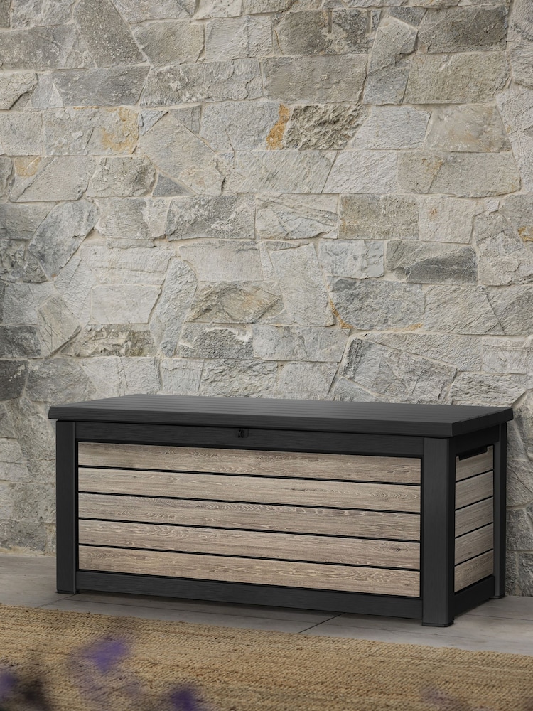 Keter Ashwood Brown Signature 630L Garden Storage Box - Image 1 of 1 Keter Ashwood Brown Signature 630L Garden Storage Box - Image 1 of 1