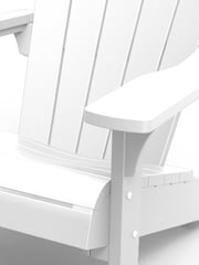 Keter Set of 2 White Alpine Adirondack Garden Chairs - Image 4 of 6