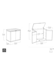 Keter Brown Store It Out Darwin 1150L Garden Storage Box - Image 3 of 6