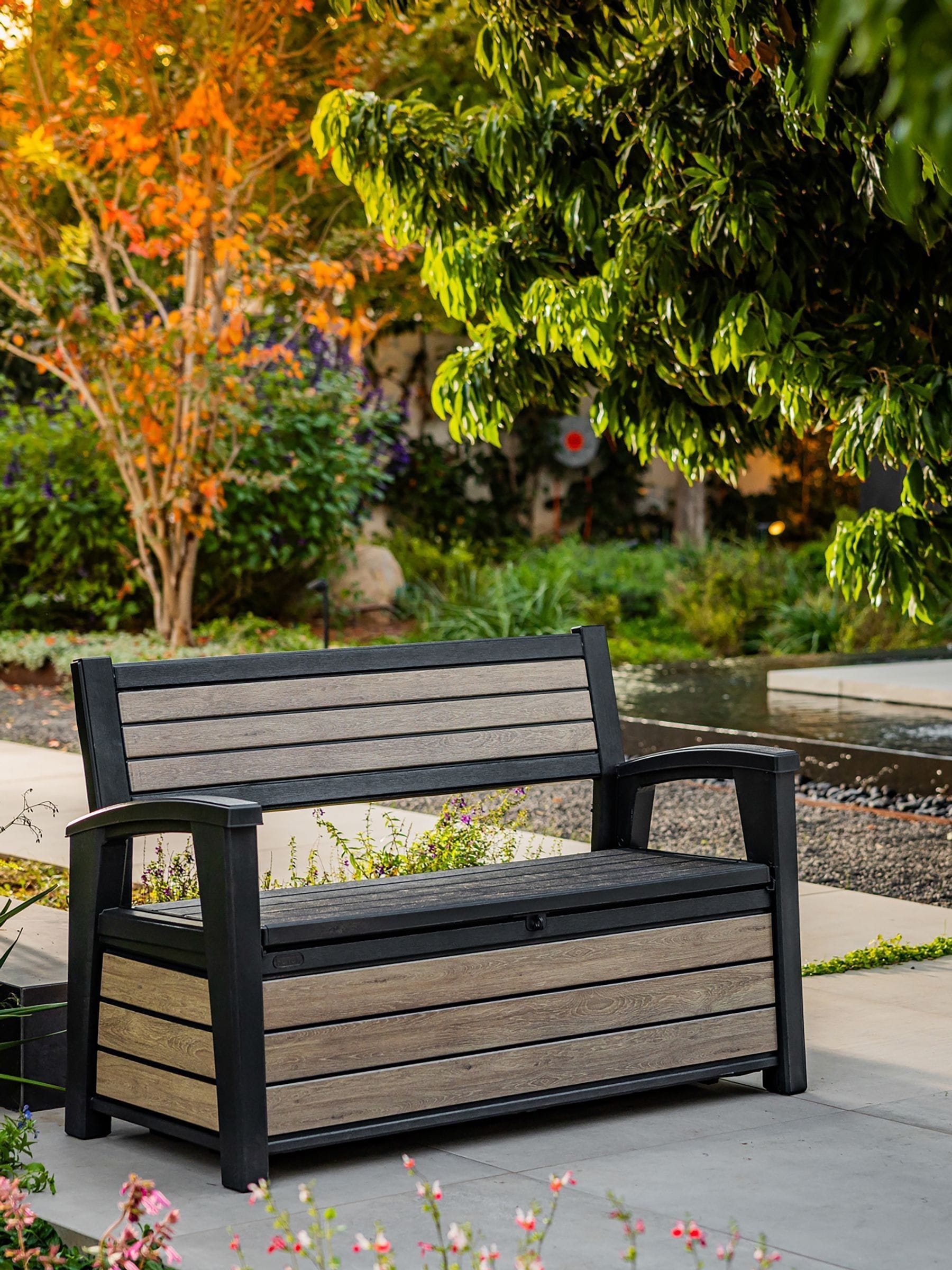 Buy Keter Ashwood Brown Signature 227L Garden Storage Bench from