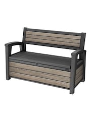 Keter Ashwood Brown Signature 227L Garden Storage Bench - Image 1 of 2