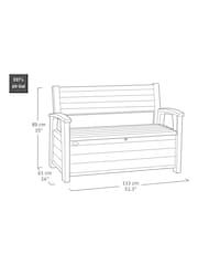 Keter Ashwood Brown Signature 227L Garden Storage Bench - Image 2 of 2