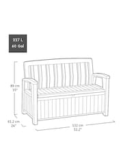 Keter Ashwood Brown Signature 227L Garden Storage Bench - Image 3 of 6