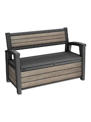 Keter Ashwood Brown Signature 227L Garden Storage Bench - Image 4 of 6
