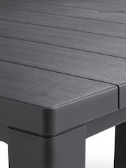 Keter Grey Julie 6 Seater Garden Dining Table - Image 6 of 6