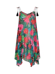 Yours Curve Chiffon-Kleid mit Zipfelsaum - Bild 5 von 5