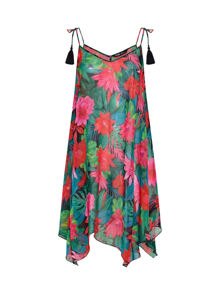 Yours Curve Chiffon-Kleid mit Zipfelsaum - Bild 5 von 5