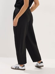 PixieGirl Petite Black Scuba Pleated Barrel Trousers - Image 3 of 5