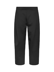 PixieGirl Petite Black Scuba Pleated Barrel Trousers - Image 5 of 5