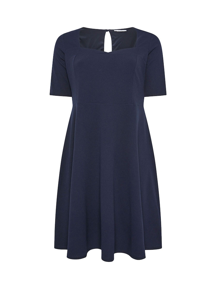 Yours Curve Blue London Panelled Skater Dress - Image 5 of 5 Yours Curve Blue London Panelled Skater Dress - Image 5 of 5