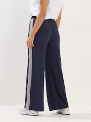 PixieGirl Petite Blue Side Stripe Wide Leg Trousers - Image 3 of 5