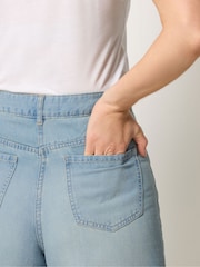 Long Tall Sally Blue Denim Palazzo Jeans - Image 4 of 5