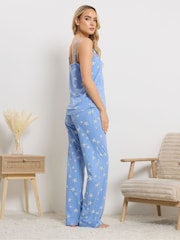 Long Tall Sally Blue Cami Wide Leg Pyjamas - Image 3 of 5
