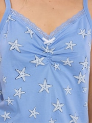 Long Tall Sally Blue Cami Wide Leg Pyjamas - Image 4 of 5