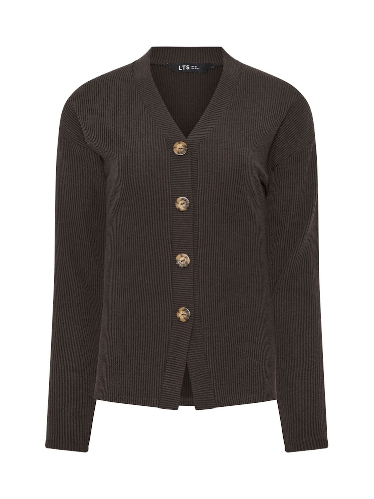 Long Tall Sally Brown Button Front Cardigan - Image 5 of 5