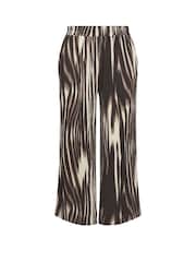 Yours Curve Brown Blur Print Trousers 28" - Image 5 of 5