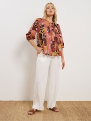 Long Tall Sally Brown Tassel Blouse - Image 2 of 5