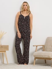 Long Tall Sally Black Cami Wide Leg Pyjamas - Image 2 of 4