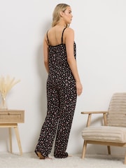 Long Tall Sally Black Cami Wide Leg Pyjamas - Image 3 of 4