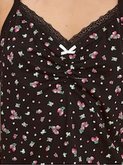 Long Tall Sally Black Cami Wide Leg Pyjamas - Image 4 of 4