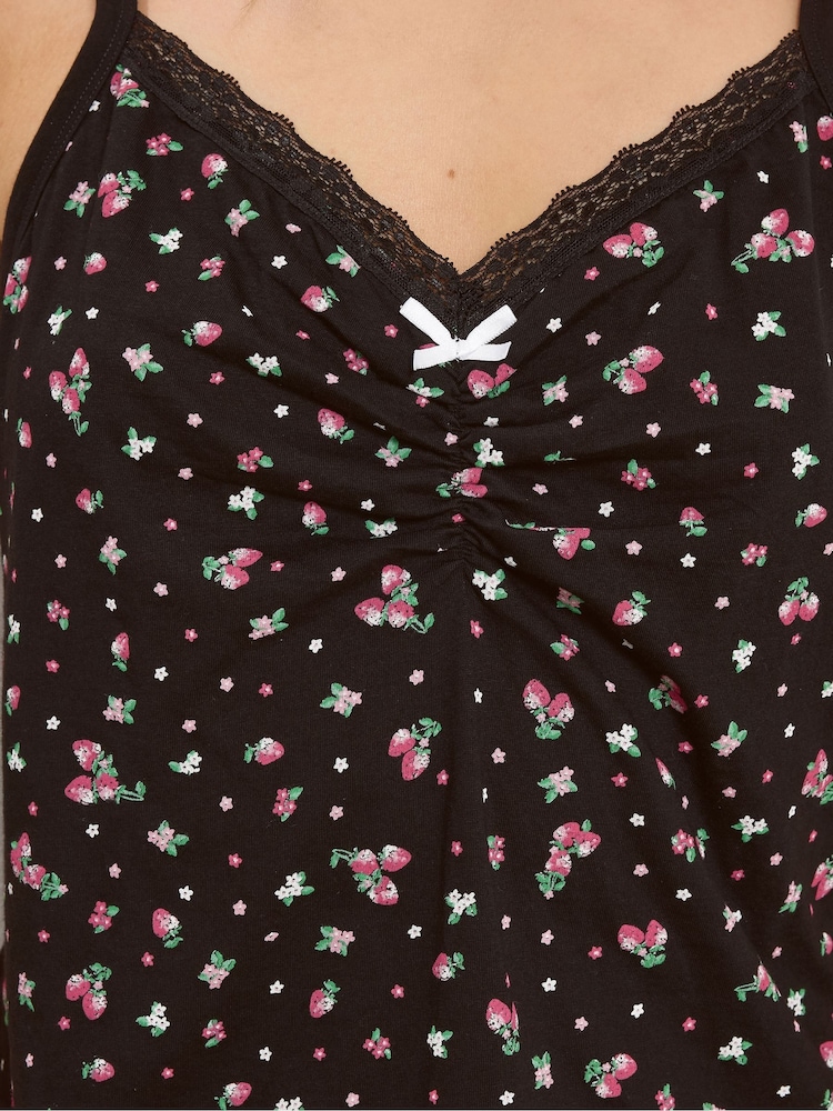 Long Tall Sally Black Cami Wide Leg Pyjamas - Image 4 of 4