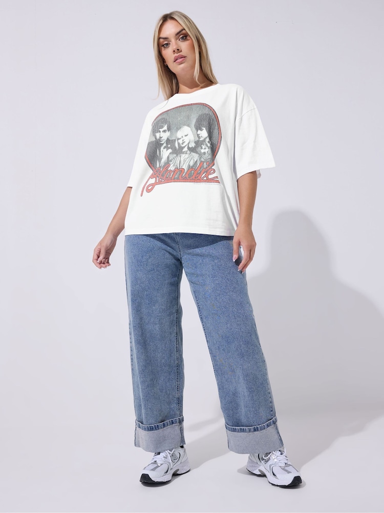 Yours Curve White Limited Blondie T-Shirt - Image 2 of 5