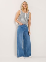 Long Tall Sally Black Ribbed Placket Vest - Image 3 of 6