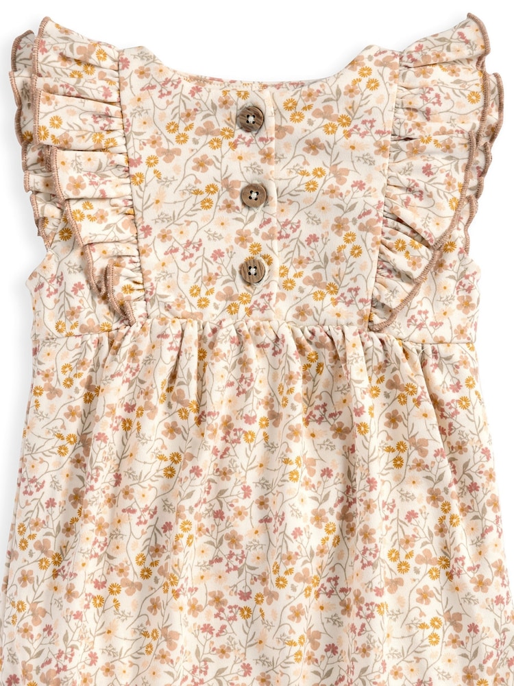 Mamas & Papas Pink Ditsy Print Shortie Romper - Image 3 of 3