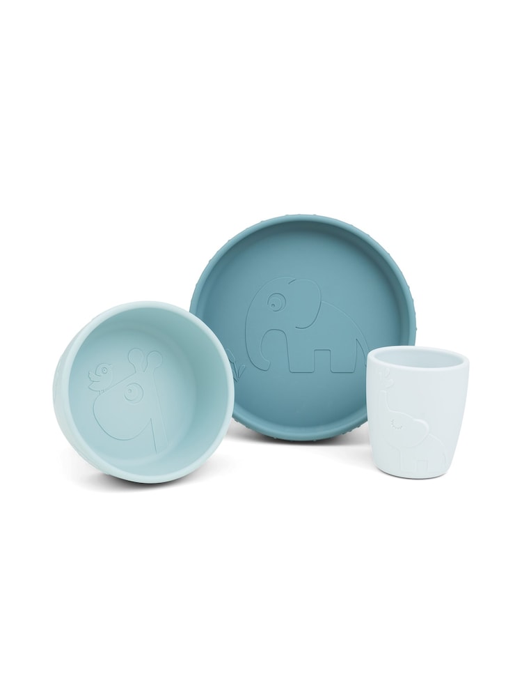 Done by Deer Blue Stick & Stay Deer Friends Dinner Set - Image 2 of 5