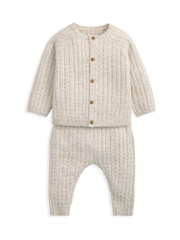 Mamas & Papas Cable Knit Top & Bottoms Set - Imaginea 1 din 4