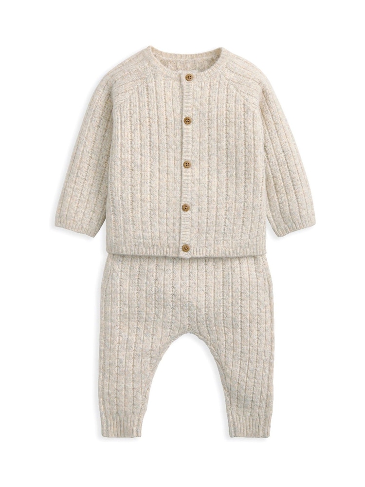 Mamas & Papas Cable Knit Top & Bottoms Set - Imaginea 1 din 4