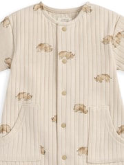 Mamas & Papas Rhino Print Ribbed Jersey Romper - Imaginea 3 din 3