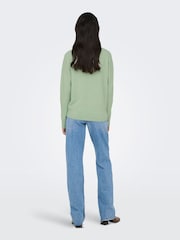 ONLY Green Long Sleeve V-Neck Jumper - Image 3 of 6