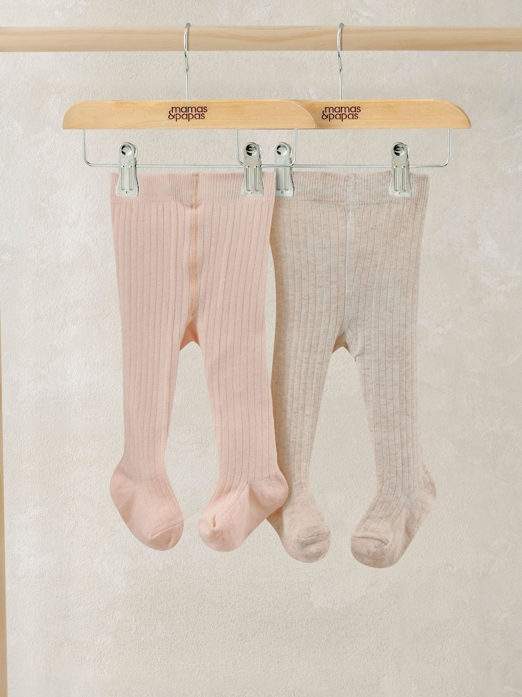 Mamas & Papas Gerippte Strumpfhosen im 2er-Pack - Bild 1 von 2