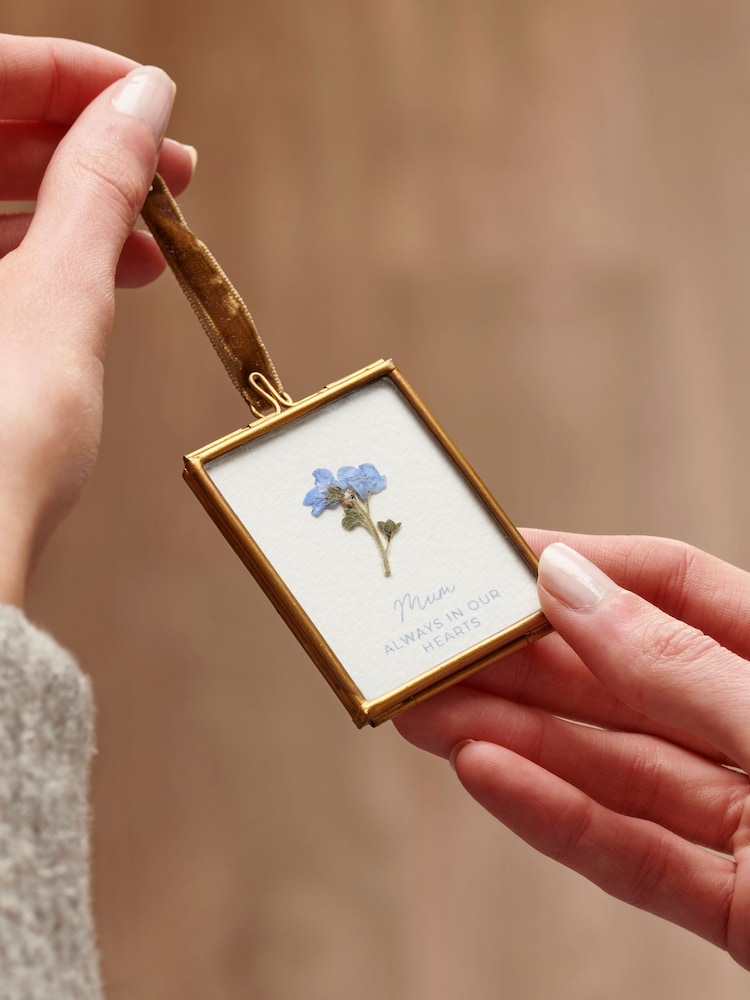 Personalised In Memory Forget Me Not Mini Hanging Decoration by Posh Totty Designs - Image 1 of 4 Personalised In Memory Forget Me Not Mini Hanging Decoration by Posh Totty Designs - Image 1 of 4